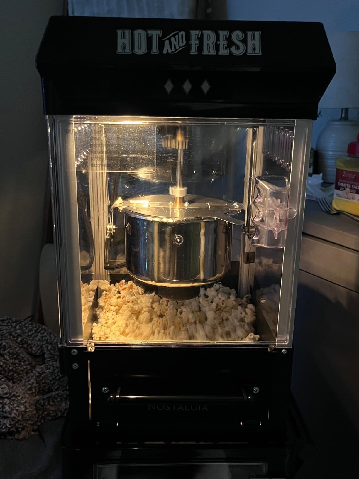 Nostalgia Popcorn Maker Machine - Professional Cart With 2.5 Oz Kettle Makes Up to 10 Cups - Vintage Popcorn Machine Movie Theater Style - Red & White customer photo 2
