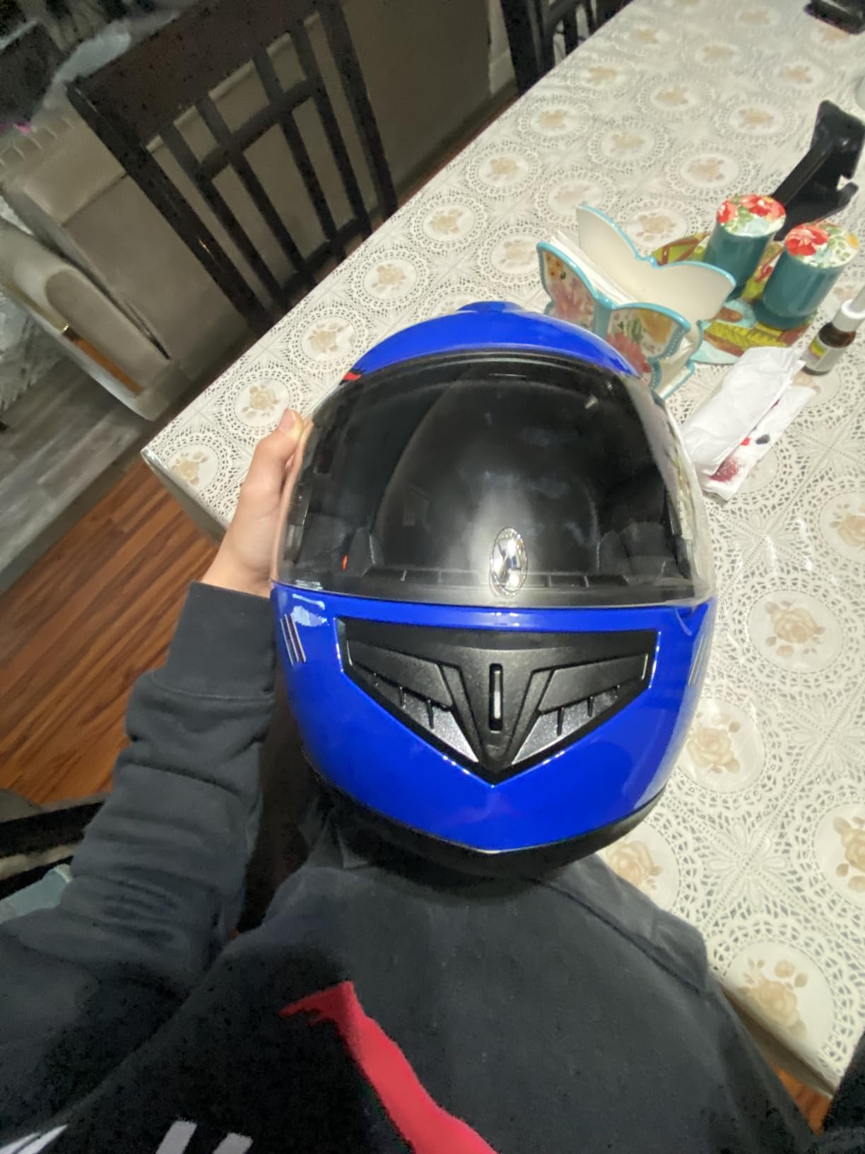 TCMT Dot Youth Kids Full Face Motorcycle Helmet Motocross Mountain Bike BMX MX ATV Dirt Bike Off-Road Street Helmet with Sun Visor customer photo 1