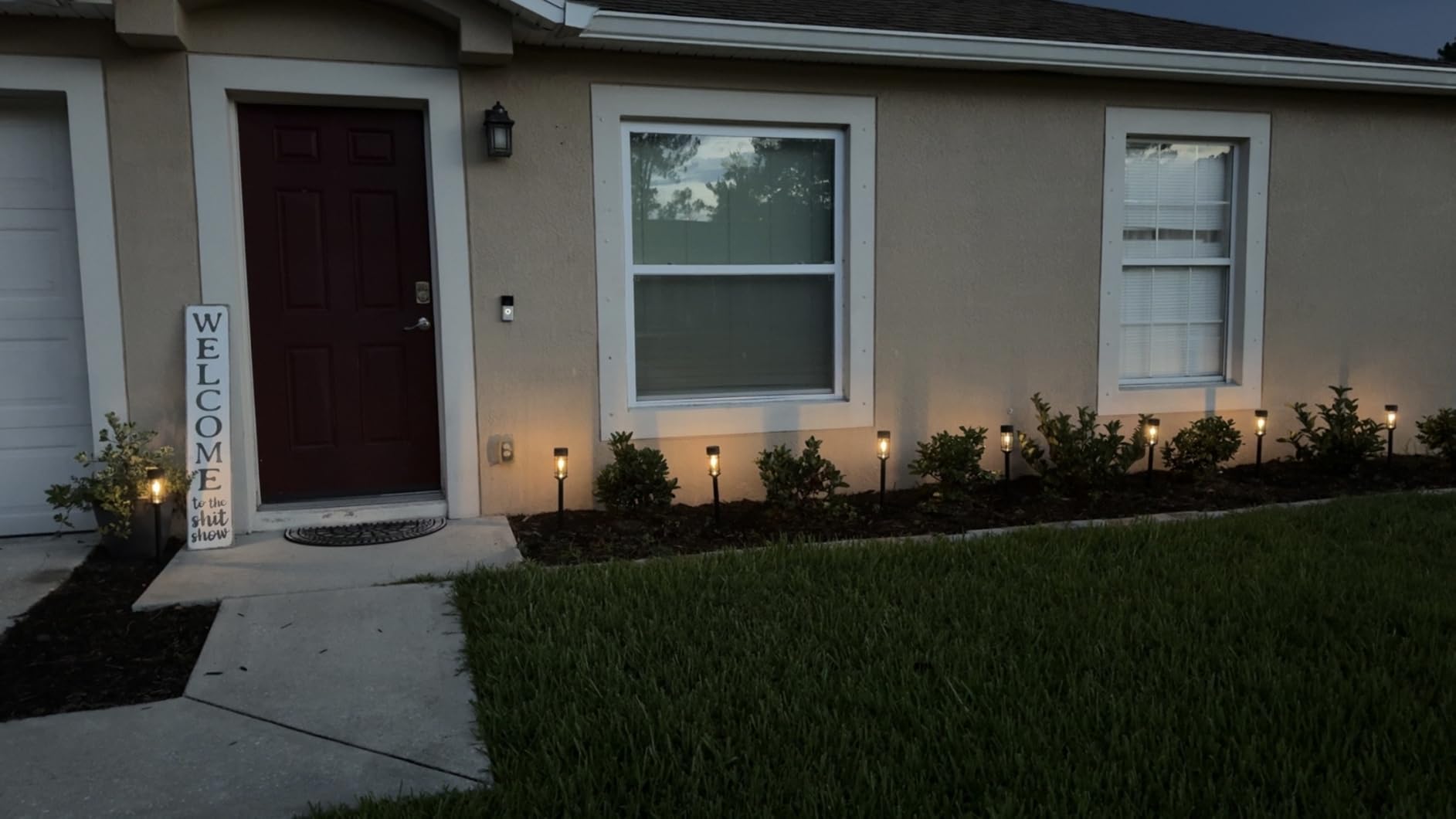 Mancra Solar Pathway Lights, 8 Pack LED Solar Lights Outdoor Waterproof, Glass Metal Garden Lighting for Yard Path Landscape Lawn Walkway Driveway, 3000K customer photo 2