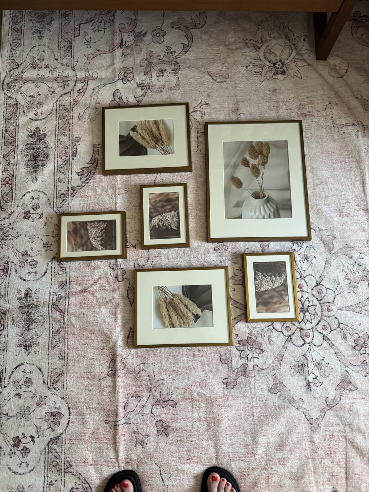 Frametory 7 Pack Aluminum Picture Frame with Mat for Gallery Wall, Bronze customer photo 1