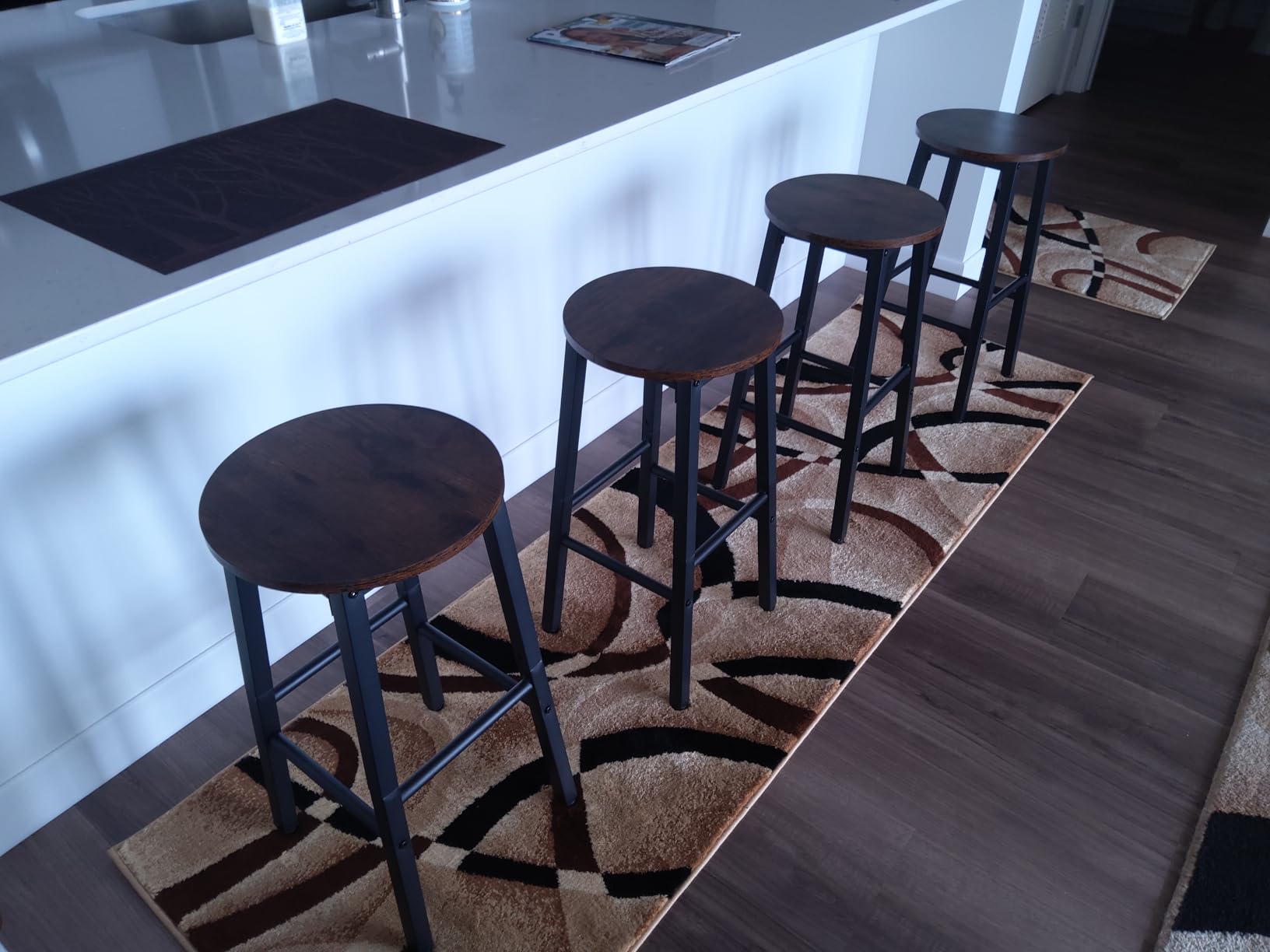 HOOBRO Bar Stools, Barstools Set of 2,Counter Height Barstools, 24.8