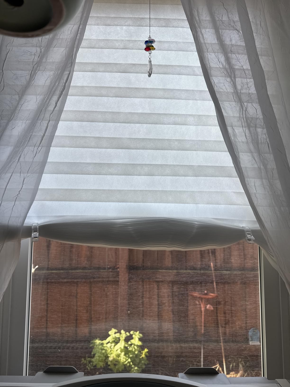 Window Blinds Cordless No Drill Cut to Size Stick On Temporary Paper Shades | Non-Woven, Blackout, Easy Install, Self Adhesive, Pleated Window Cover for Indoor Windows Doors Bedroom Kitchen Bathroom customer photo 1
