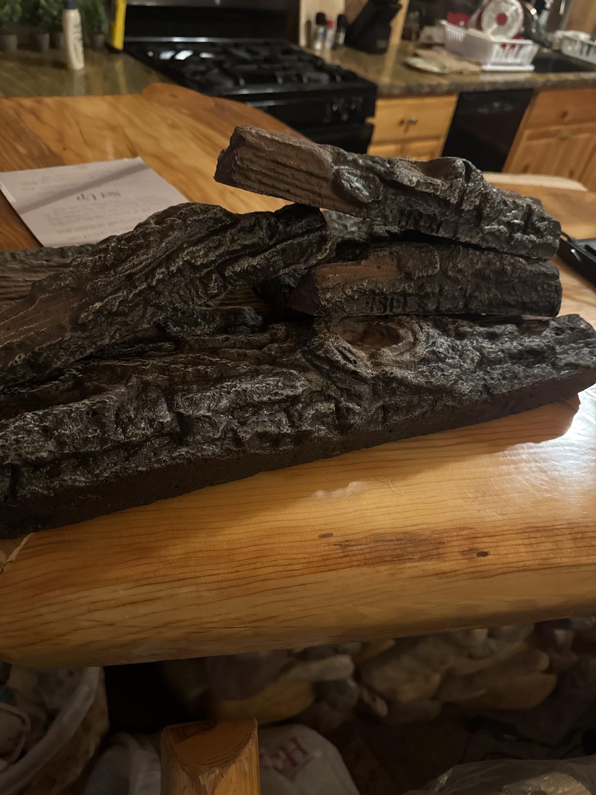 HearthSense MO24HVL Natural Gas Vented Fireplace Logs Set with Match Light, 55000 BTU, Heats up to 2000 Sq. Ft, Mountain Oak, 24 Inches customer photo 2