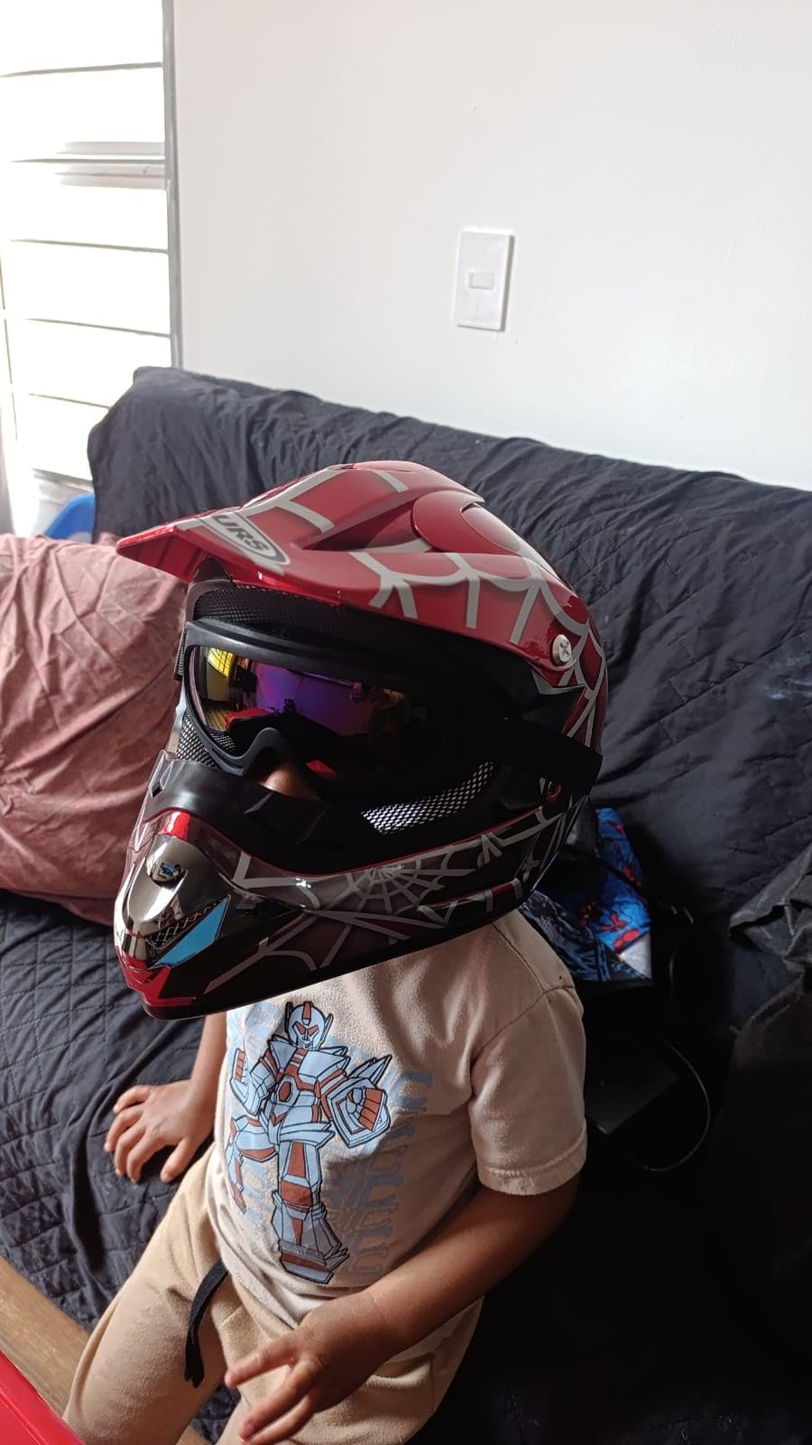 OUMURS Youth Dirt Bike Helmet DOT Approved, Kids Full Face Motocross Helmet customer photo 2