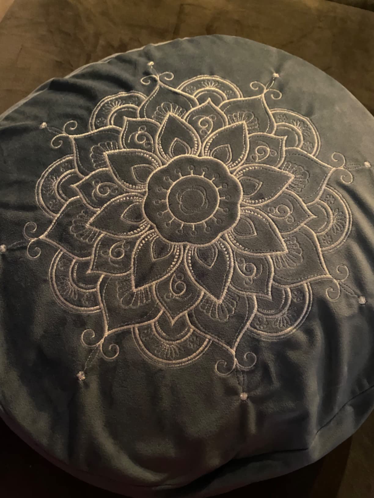 Yes4All Meditation Cushion, Floor Pillow Foam Zafu Buckwheat, Mandala Pattern Yoga Meditation Bolster Pillows, Floor Cushions customer photo 1