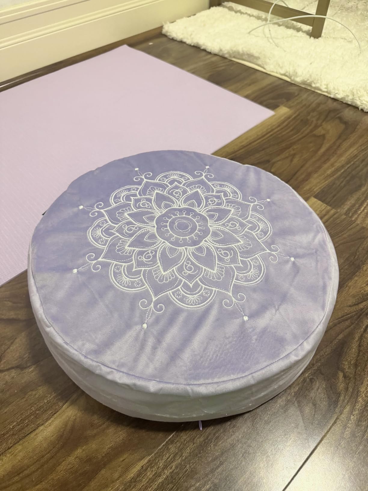 Yes4All Meditation Cushion, Floor Pillow Foam Zafu Buckwheat, Mandala Pattern Yoga Meditation Bolster Pillows, Floor Cushions customer photo 2