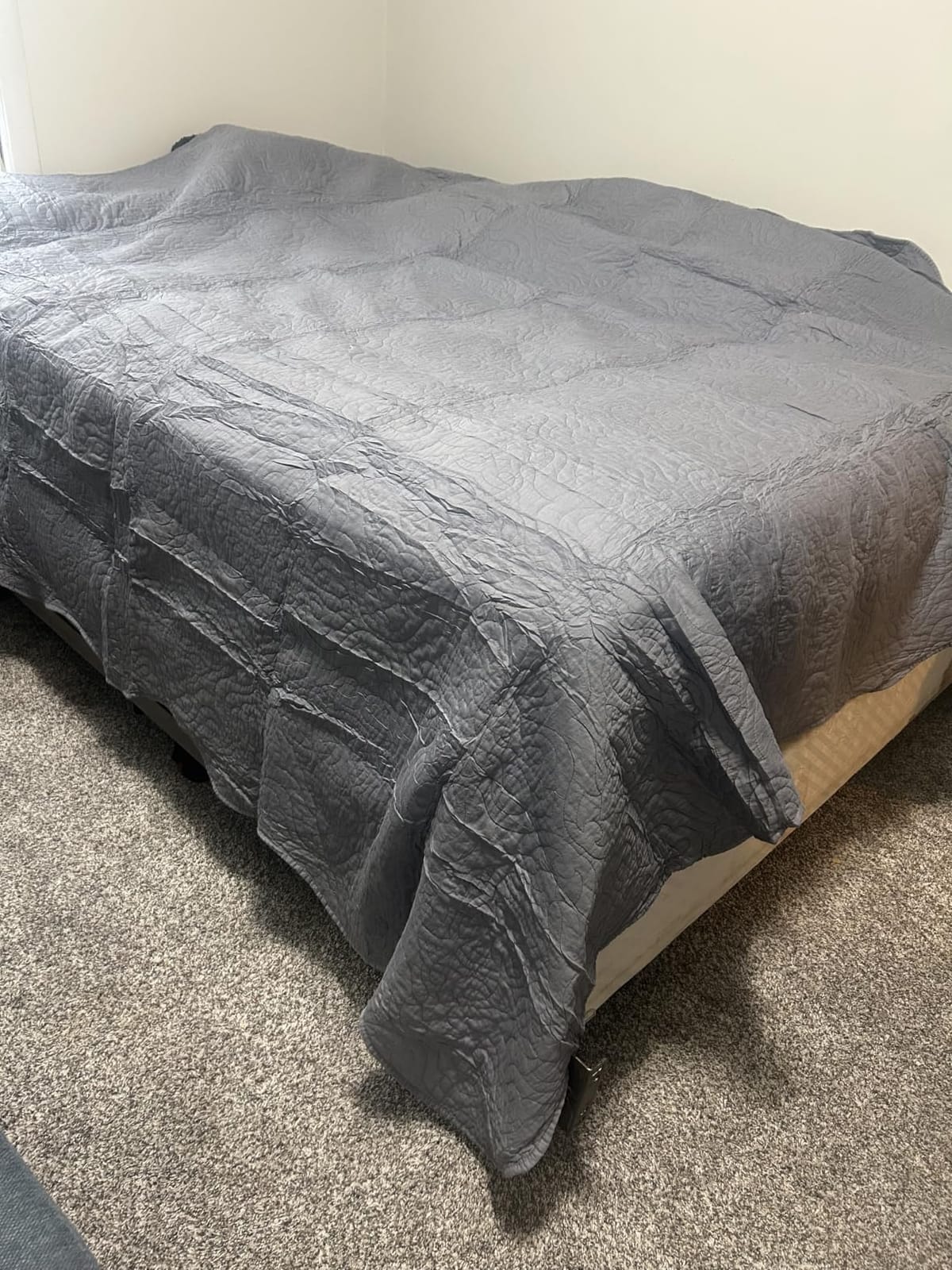 HYMOKEGE 7 Piece King Size Comforter Set Seersucker, All Season Luxury Bed in a Bag for Bedroom, Bedding Set with Comforters, Sheets, Pillowcases & Shams, Dark Grey customer photo 2