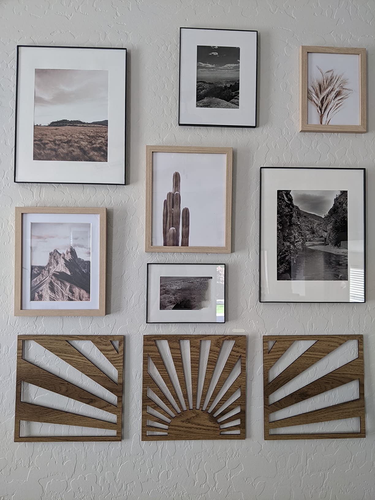 ArtbyHannah Gallery Wall Frame Set, 8 Pack Neutral Wall Decor, Gold, Large customer photo 1