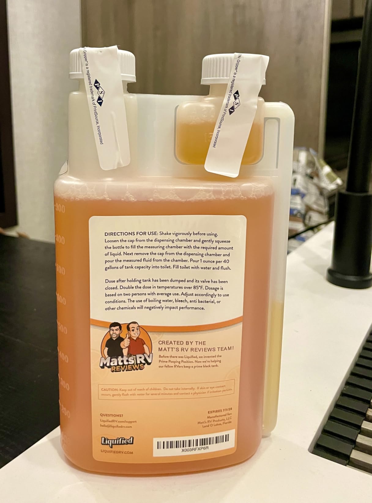 Liquified RV Toilet Treatment - Black Holding Tank Digester - Odor Eliminator - Orange Scent - Matts RV Reviews (Orange, 32oz) customer photo 2