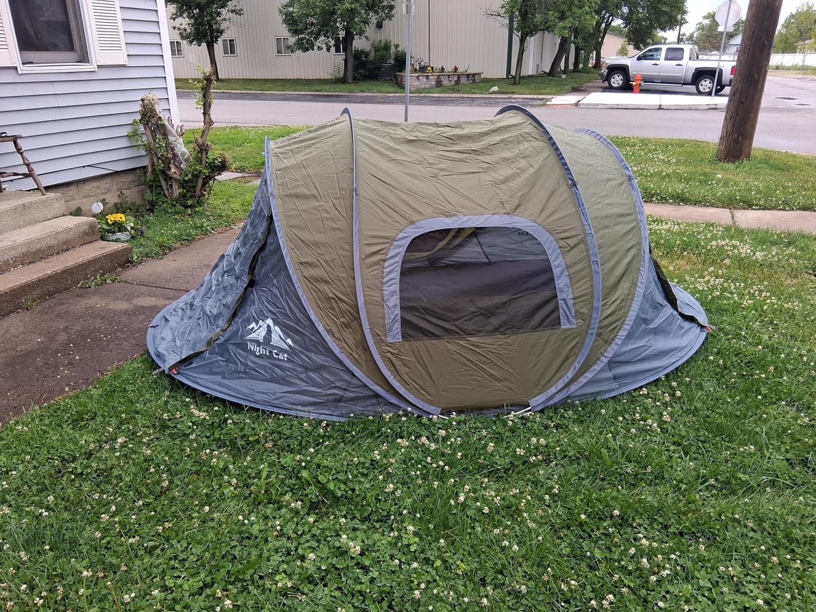 Night Cat Pop-up Camping Tent: 2 to 4 Person Tent Waterproof Instant Easy Setup Family Tent customer photo 2