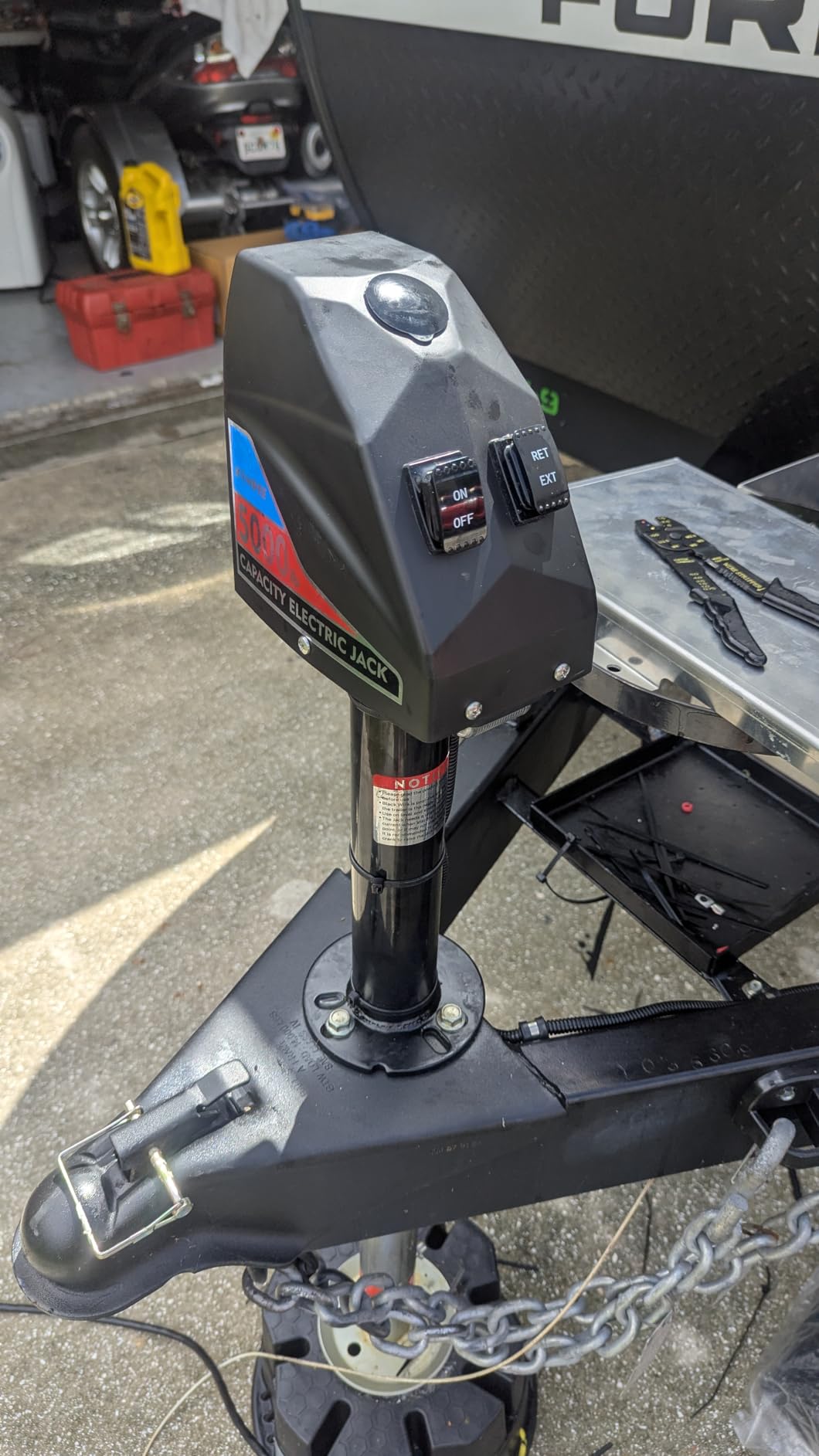 Kohree Electric Trailer Jack 5000lbs with Wiring, Heavy Duty A-Frame customer photo 2