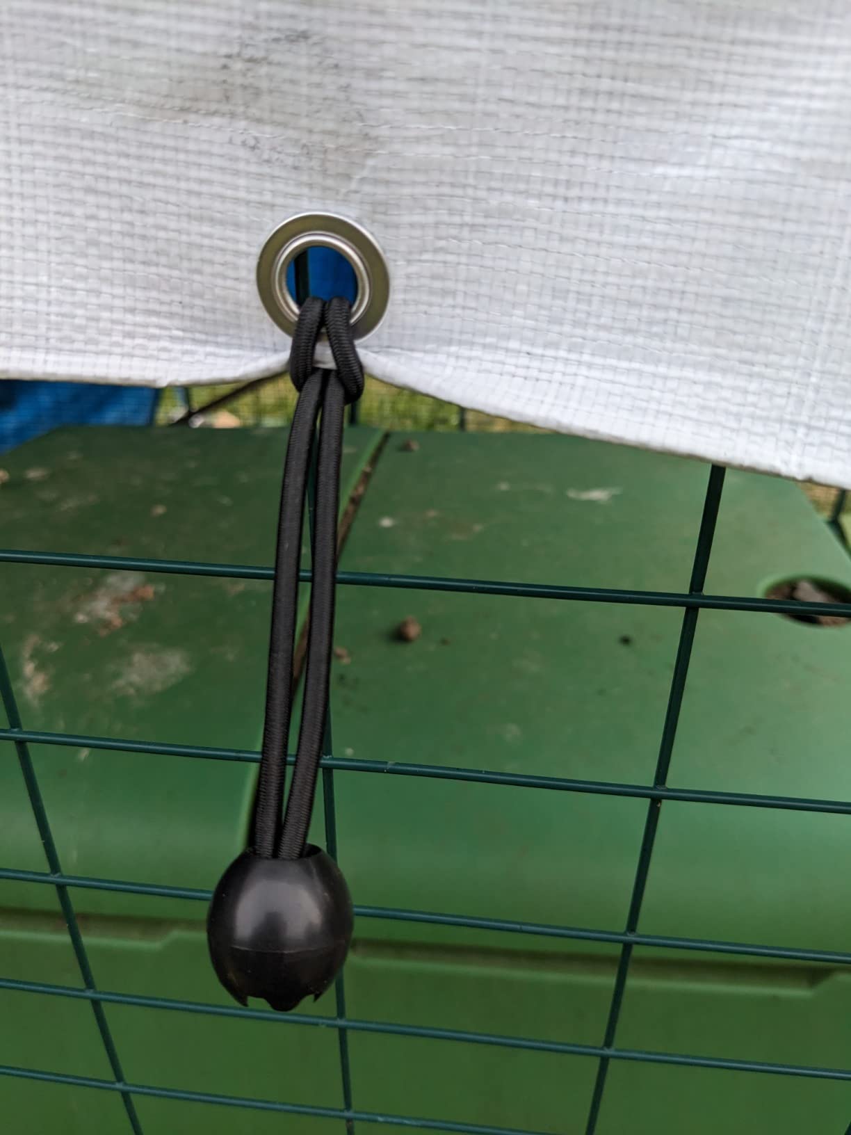 Outdoor Metal Chicken Coop Cover with 22 pcs Ball Bungee Cords, for Large Walk-in Chicken Run Pen, Waterproof, Fence Chicken Cages Cover, 11'Lx6.33'W (Only Cover, Frame Not Included) 1 Pack customer photo 1