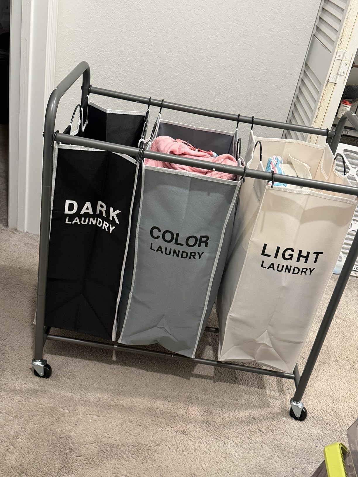 ROMOON Laundry Sorter Hamper 3 Section, Divided Laundry Basket Organizer customer photo 1