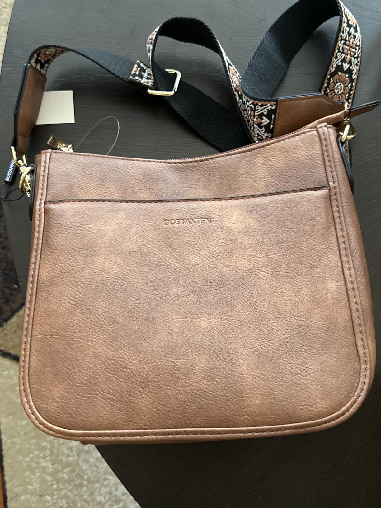 BOSTANTEN Crossbody Bags for Women Vegan Leather Purse Wide Shoulder Strap customer photo 2