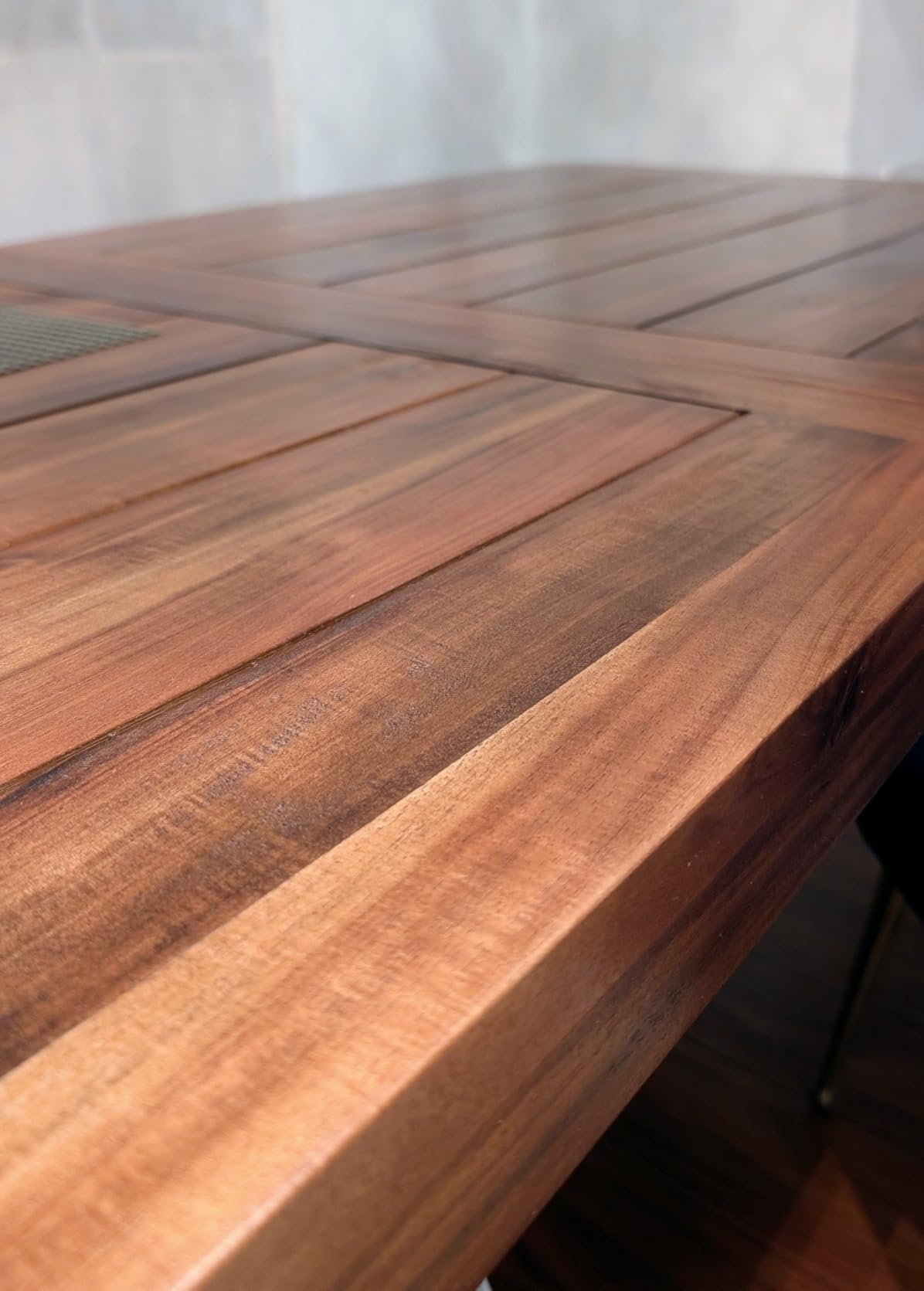 Devoko 6 Person Acacia Wood Dining Table for Kitchen,Natural | Farmhouse Kitchen Table for 6 for Indoor Outdoor Mesa De Comedor customer photo 1