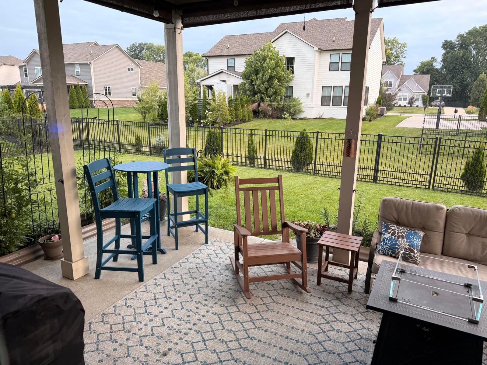SERWALL Outdoor Rocking Chair Set of 2, HDPE Rocking Chairs for Adult, Grey customer photo 1