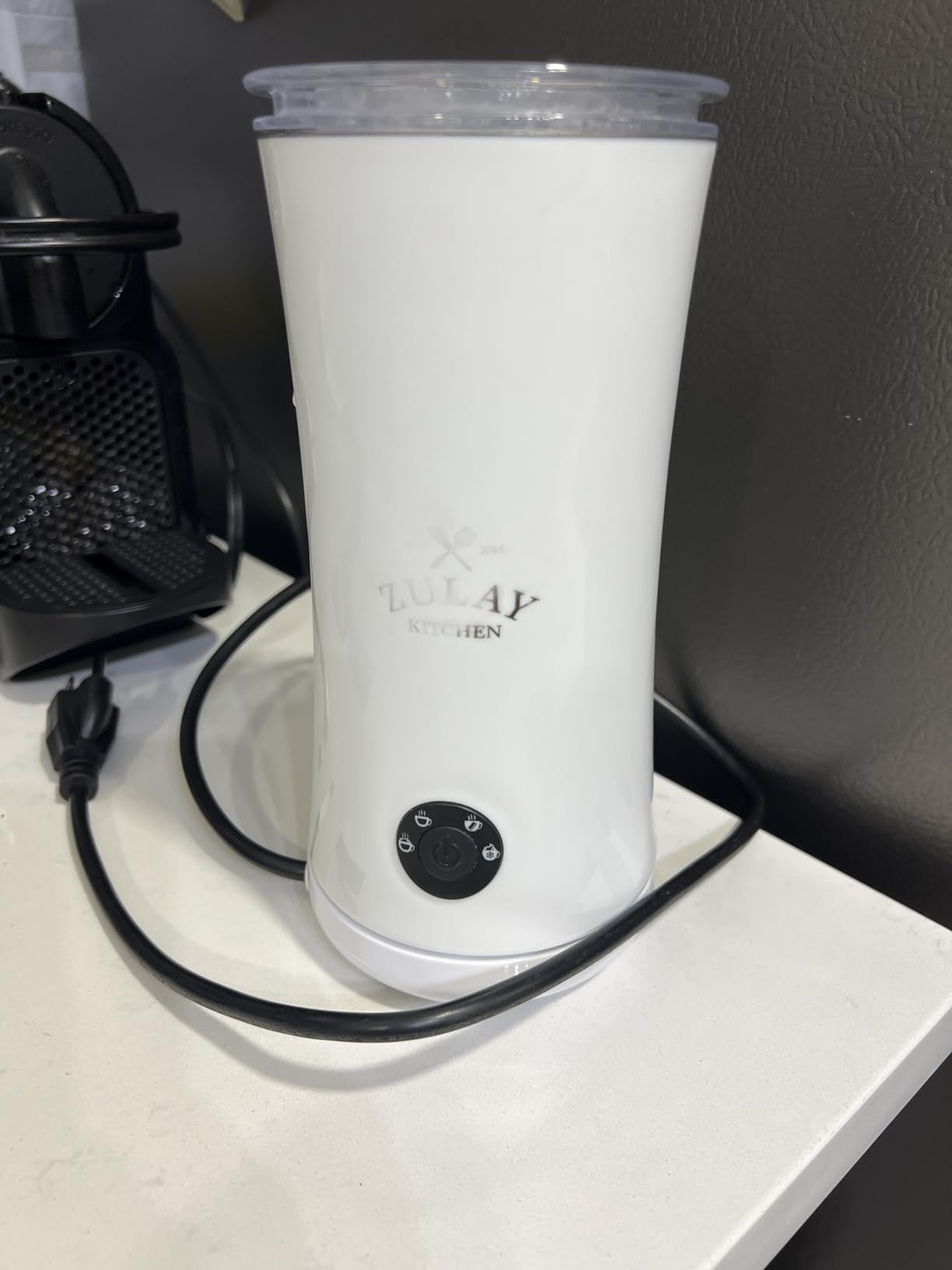 Zulay Electric Hot Chocolate Maker Machine - Powerful, Stainless Steel Hot Chocolate Machine & Hot Cocoa Maker - 4-in-1 Detachable Milk Frother Heater & Cold Foam Maker - Milk Frother Dishwasher Safe customer photo 2