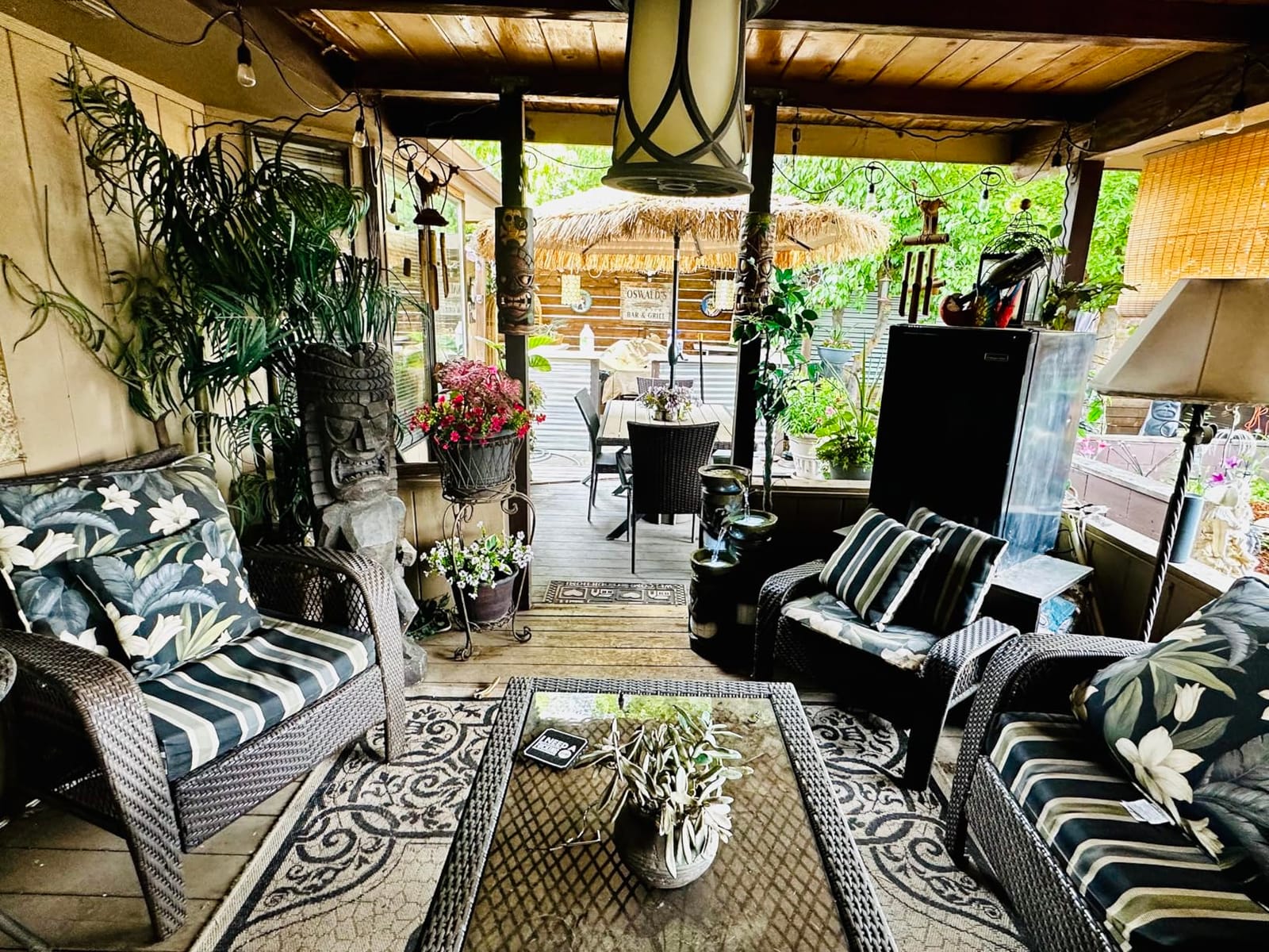 RELAX4LIFE 5-Pcs Outdoor Bar Set, Wicker Bar Height Outdoor Table & Chairs customer photo 2