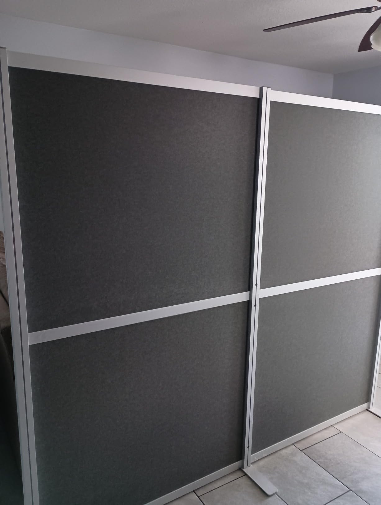 VIVO Dark Gray 66 inch High Corner Privacy Panel, PP-MWS63D-L customer photo 2