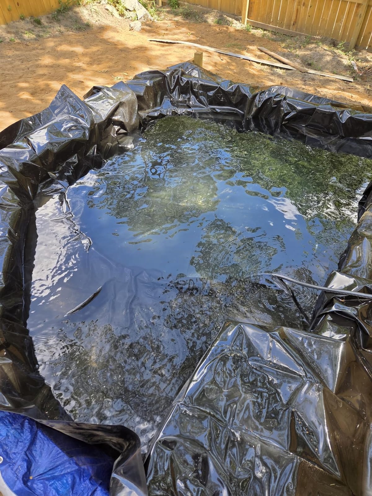 Adroiteet 10 x 15 FT Pond Liner, 20 Mil HDPE Pond Liners for Outdoor Ponds customer photo 1
