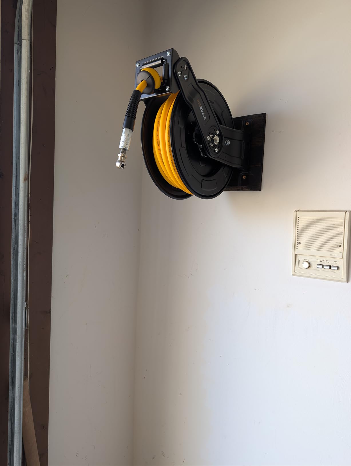 AIRZILLA Premium Steel Retractable Air Hose Reel With Dual Arm, 3/8