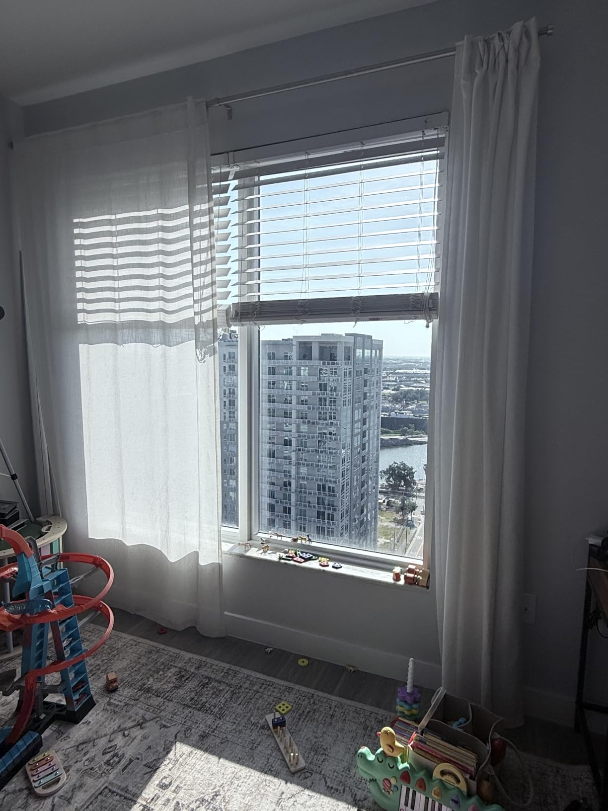 2 Panels Set Cream Linen Curtains 108 inches Long for Living Room Extra Long Back Tab Curtains Neutral Farmhouse Light Filtering Semi Sheer Linen Drapes Ceiling to Floor for Large Window Ivory 9 FT customer photo 1