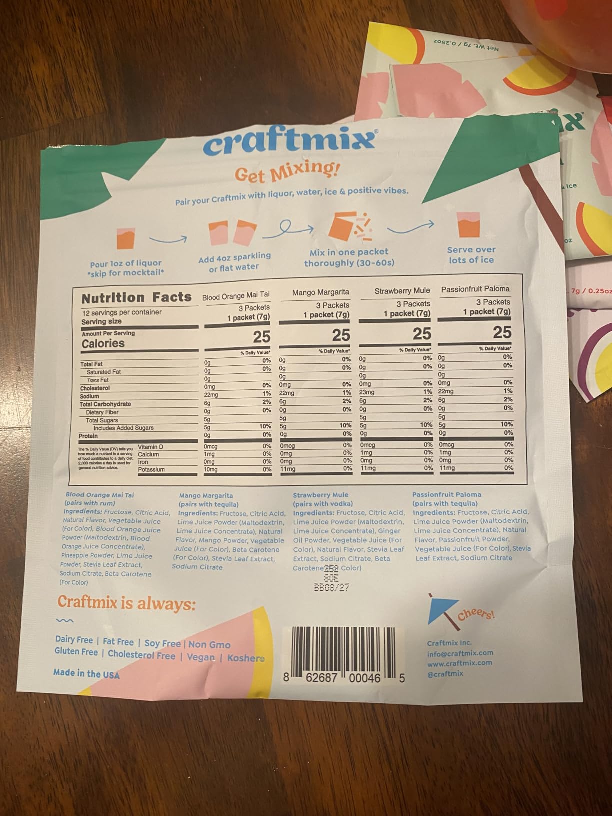 Craftmix Variety Pack Cocktail Mixers & Mocktail Drink Mix, 24 Pack customer photo 1
