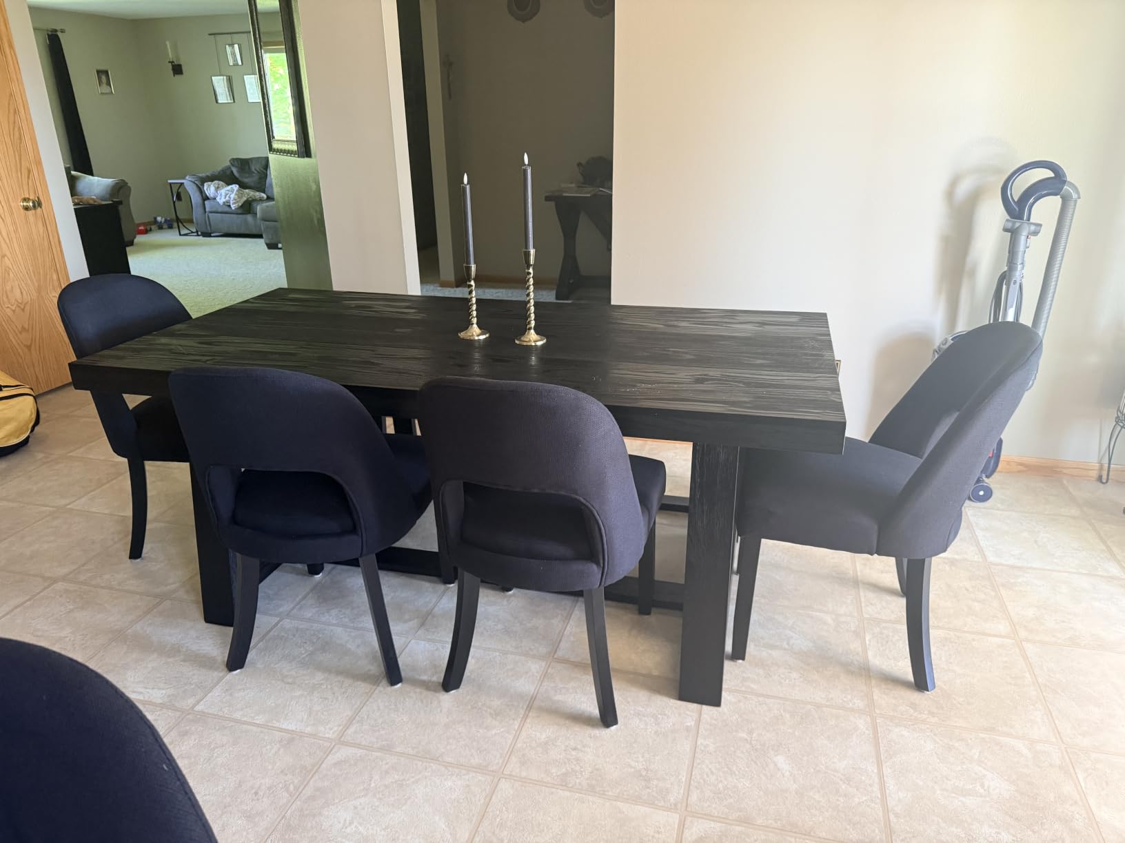 Plank+Beam Classic Dining Bench, 60 Inch, Pecan Wirebrush customer photo 1