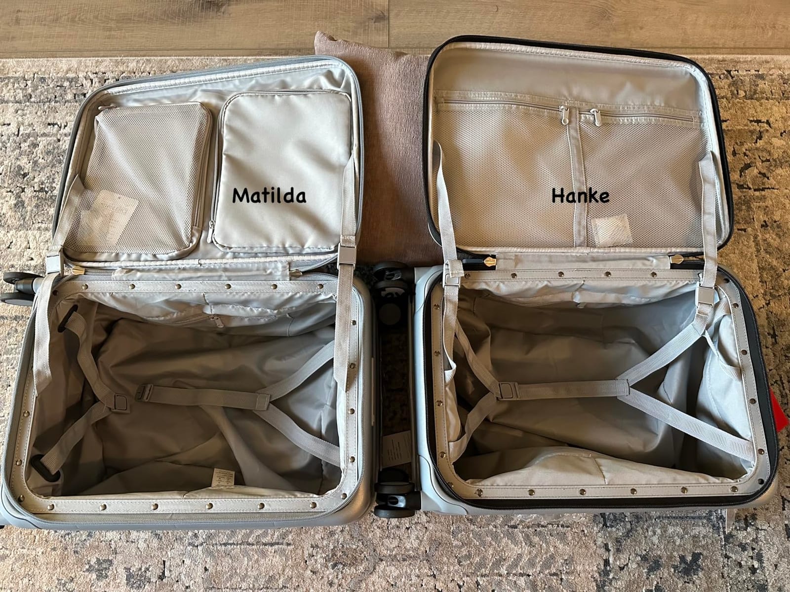Hanke Top Opening 24 Inch Checked Luggage, Aluminum Frame Medium Suitcase customer photo 2
