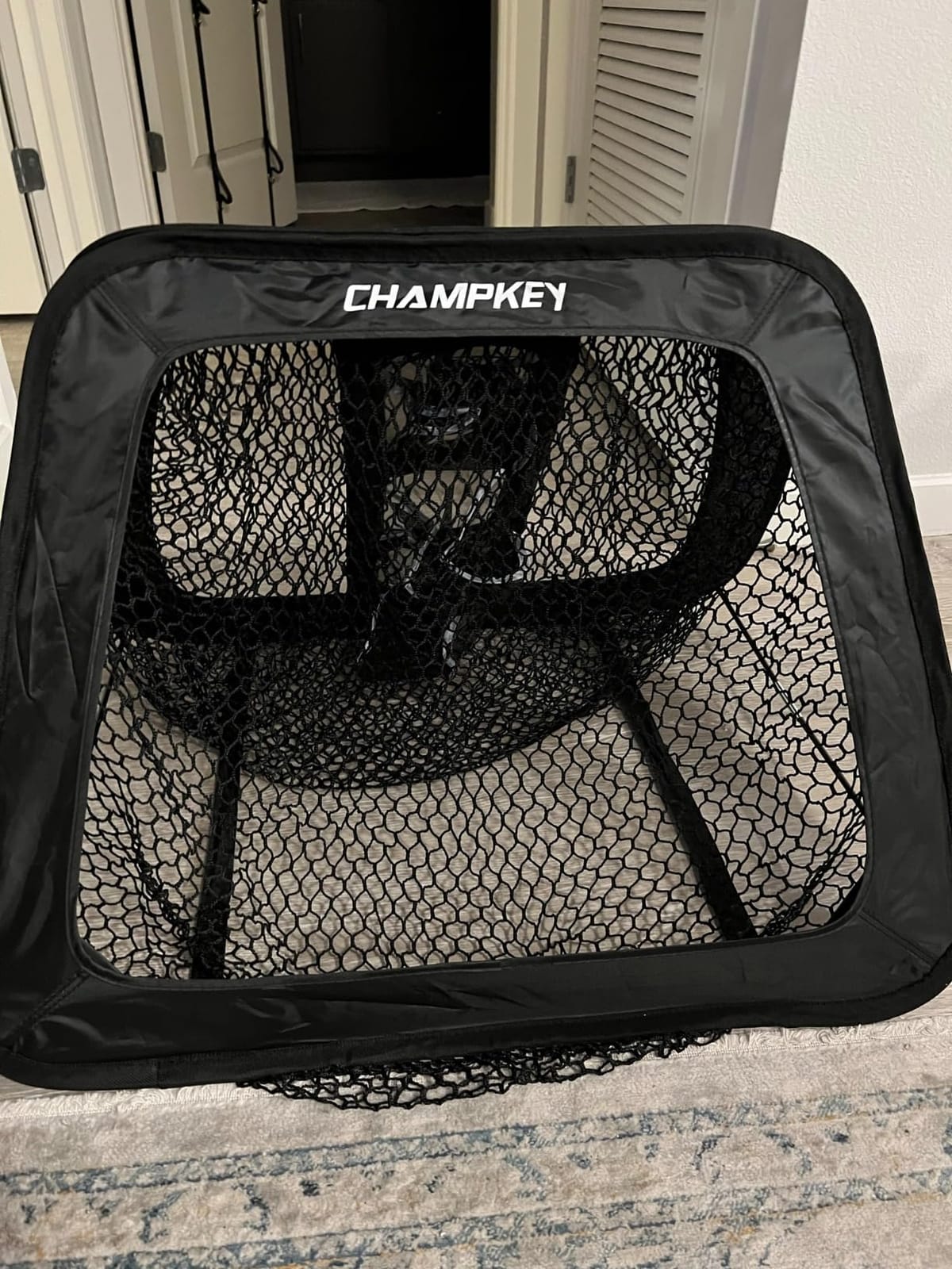 CHAMPKEY Double -Sided Golf Chipping Net with Mat and 12 Foam Balls - Professional Golf Practice Net Ideal for Indoor and Outdoor Training customer photo 1