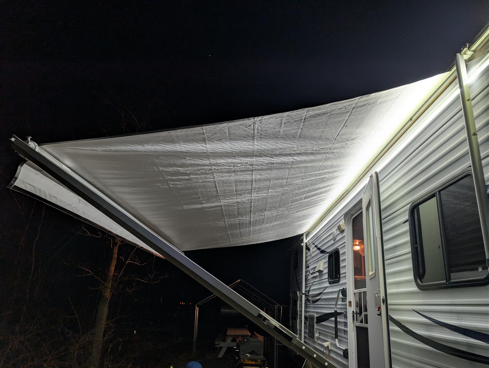 Kohree 16FT RV Awning Fabric Replacement, 19.5oz, Fabric 15'2