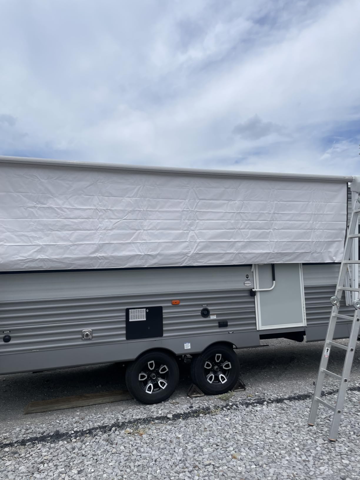 Kohree 16FT RV Awning Fabric Replacement, 19.5oz, Fabric 15'2