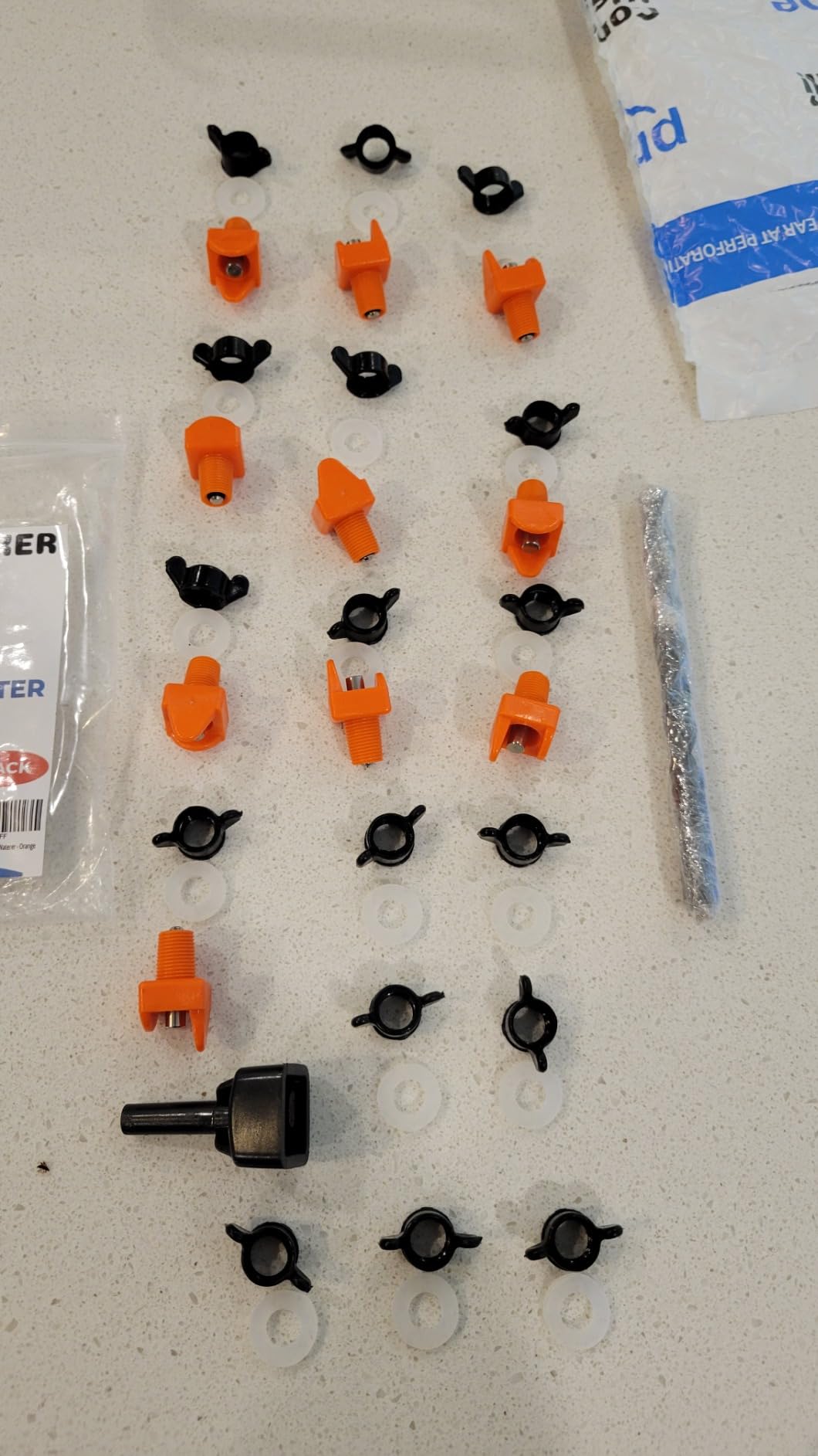 Lil'Clucker Horizontal Chicken Waterer Nipples, Pack of 15 Chicken Nipple Waterer with Drill Bits, Easy Install Automatic Chicken Waterer System, No Leak Chicken Water Feeder, Poultry Waterer - Orange customer photo 1