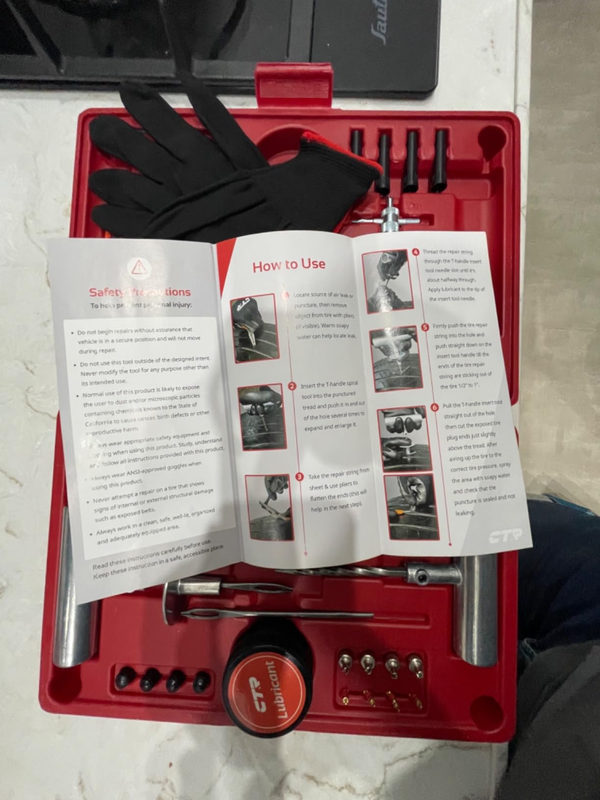 CTR Heavy Duty Tire Plug Kit, 68pcs Premium Flat Tire Repair Kit with Plugs customer photo 1