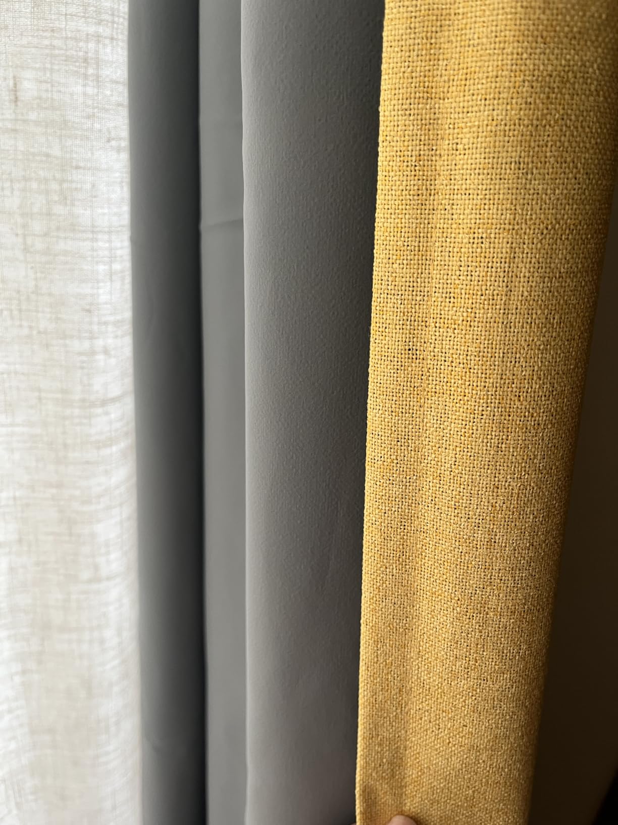 Joydeco 100% Blackout Curtains for Bedroom - Nature Linen 84 Inch Long customer photo 1