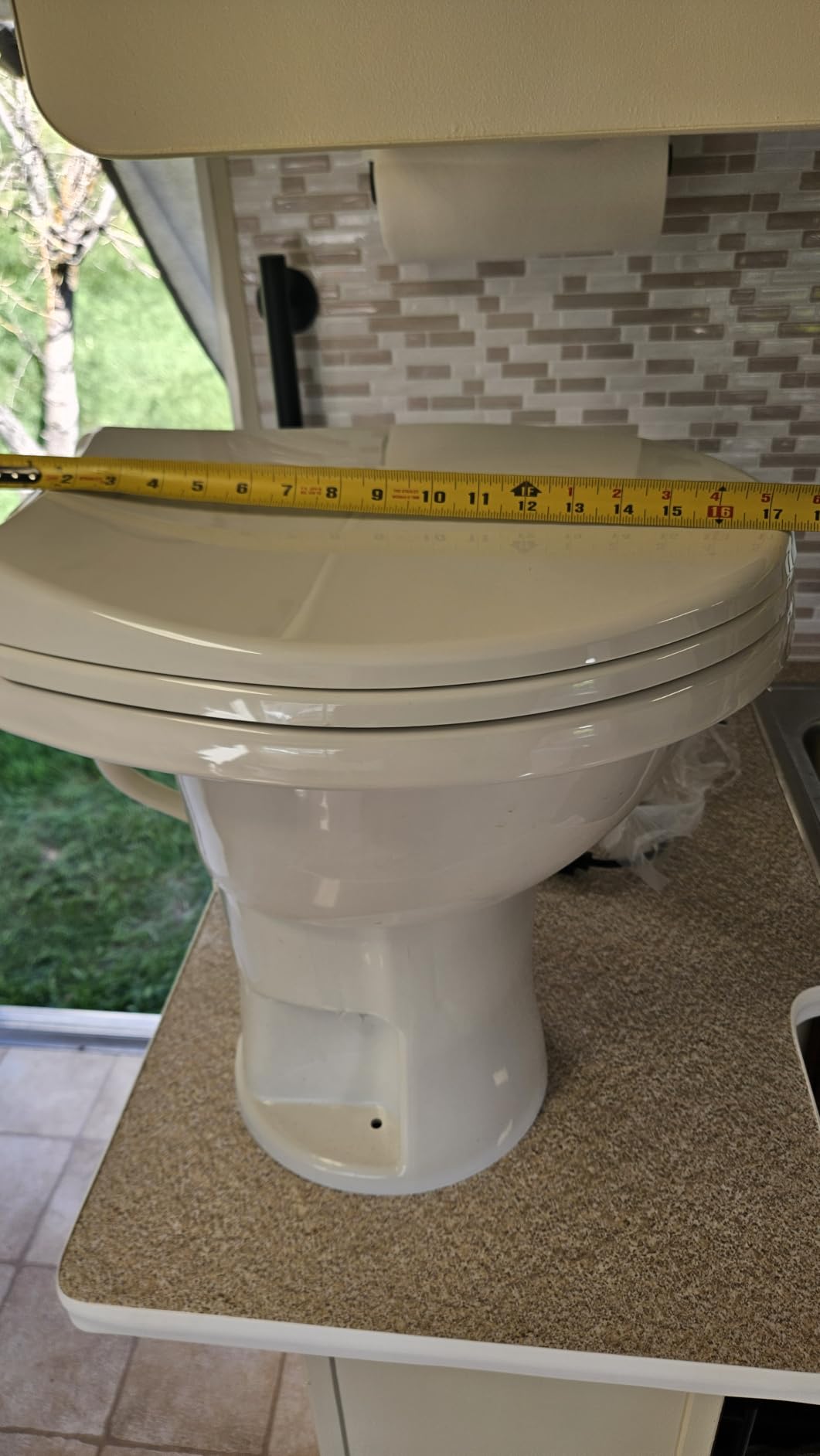 Dometic Model 410 Complete RV Toilet – Round Porcelain Bowl | Universal Fit & 2-Bolt Mount, 18