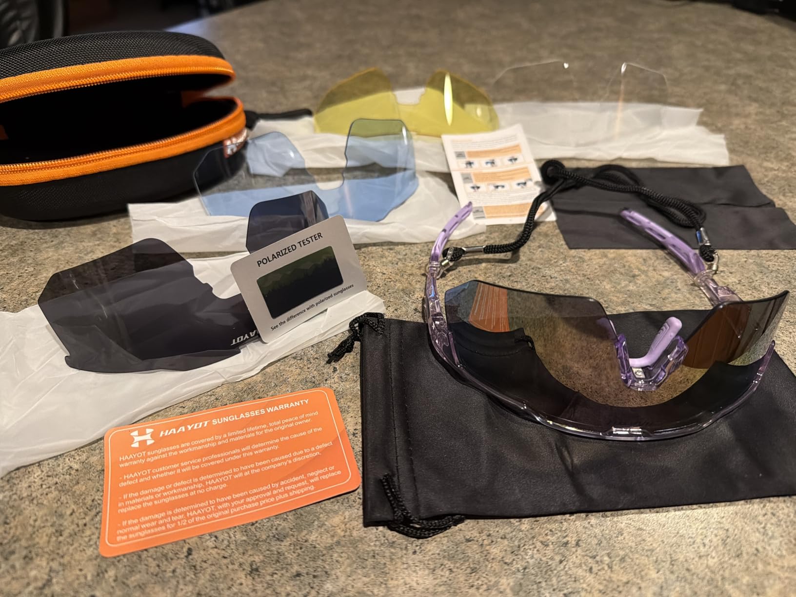 HAAYOT Sports Sunglasses with 5 Interchangeable Lenses customer photo 2
