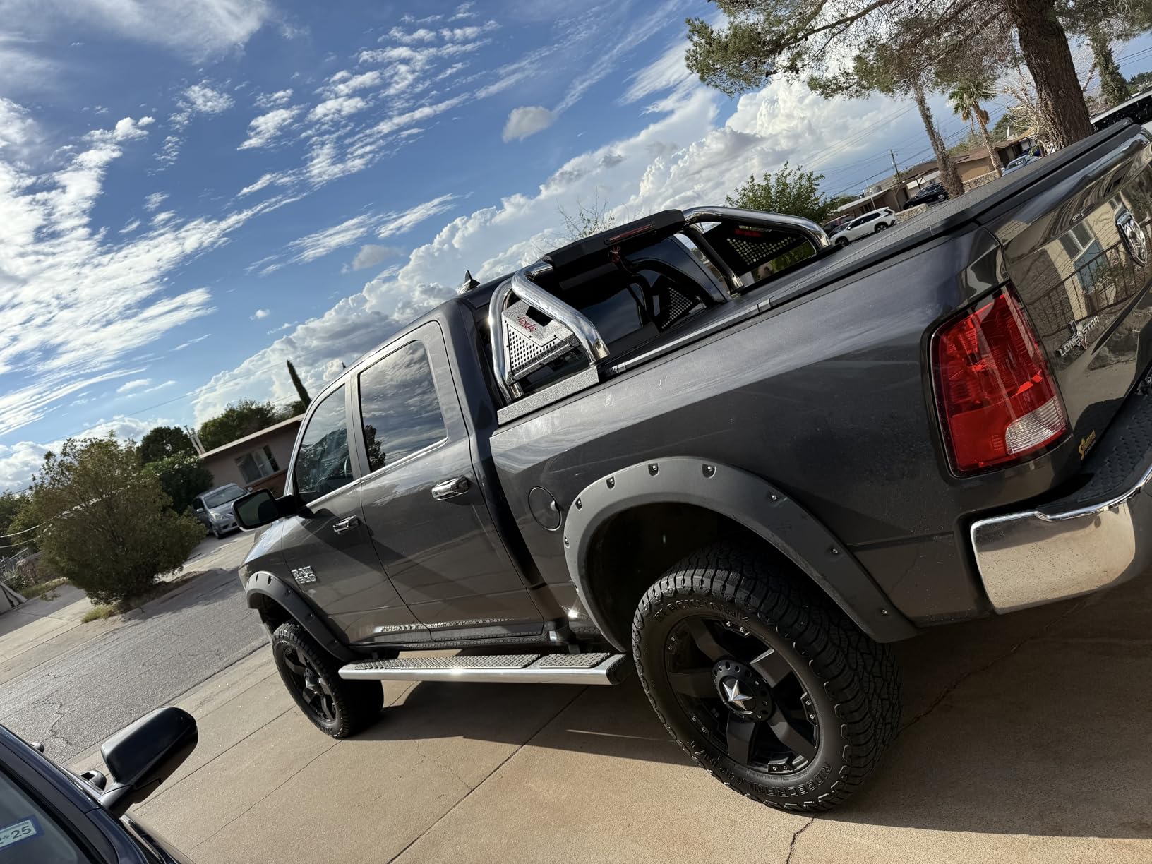 SYHVU Stainless Steel Roll Bar for Truck, Adjustable Truck Bed Sport Bar Chase Rack for Full-Size Pickups, Compatible with Ford F-150, Chevy Silverado 1500, GMC Sierra 1500, Ram 1500, Tundra, Titan customer photo 2
