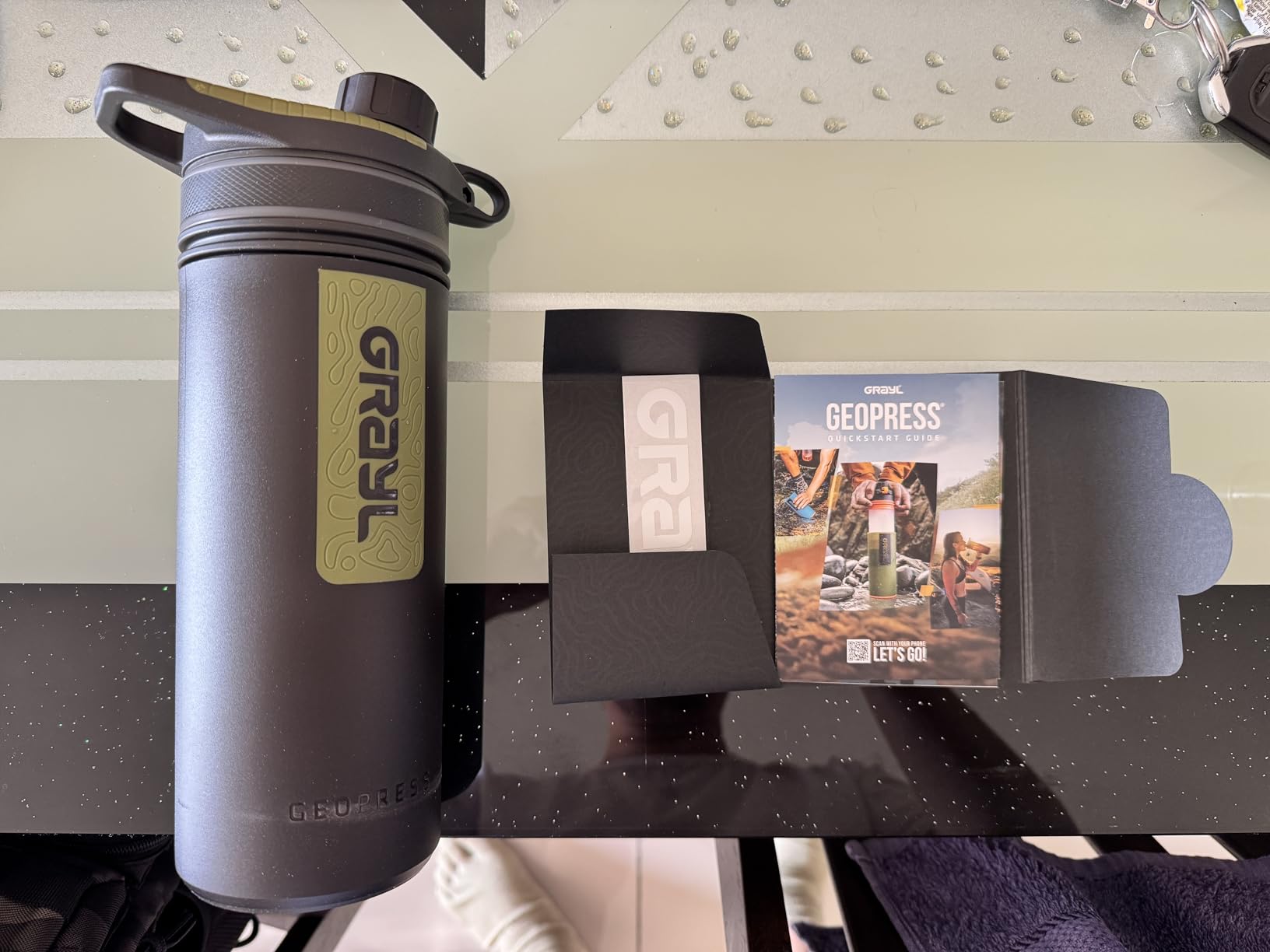 GRAYL GeoPress 24 oz Water Purifier & Water Filter Bottle, Black Camo customer photo 1