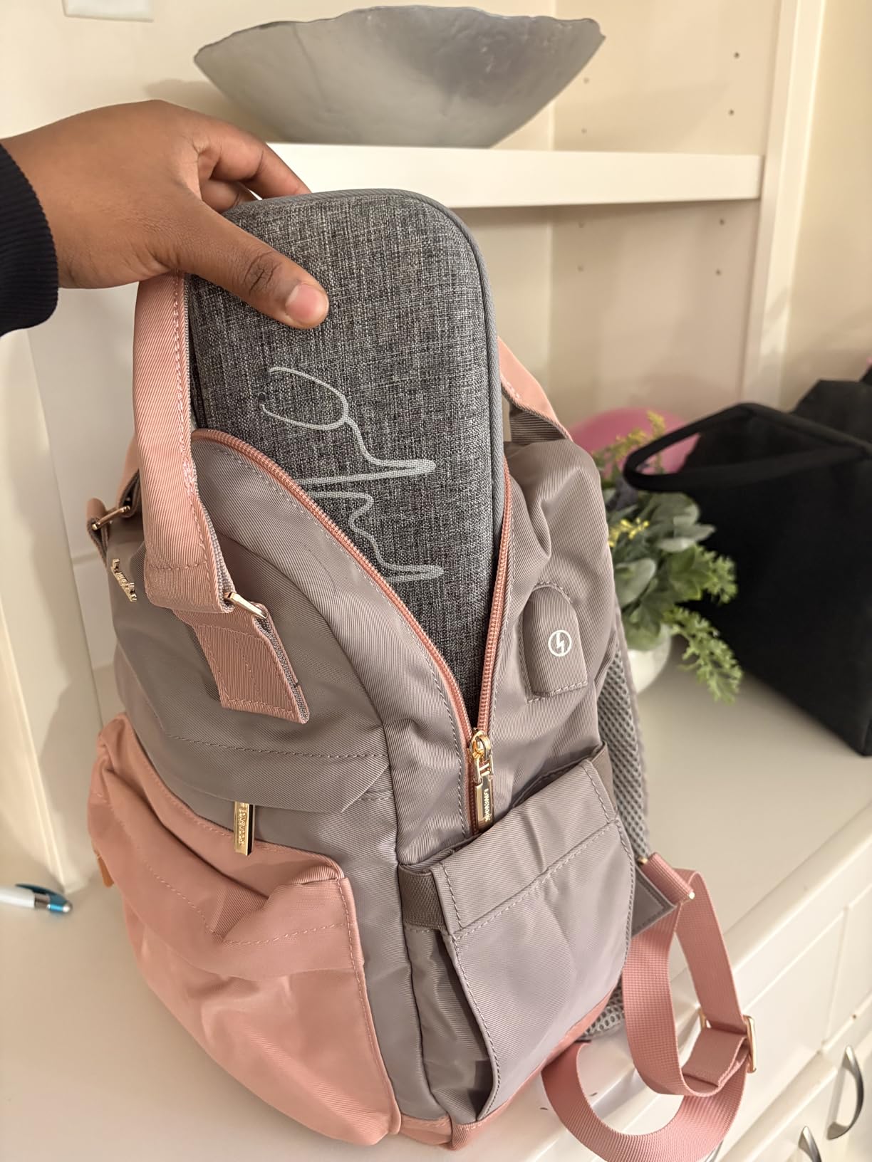 LOVEVOOK Mini Backpack for Women Stylish Waterproof Backpack Purse with USB Port, Cute Bookbag for College School Travel customer photo 2