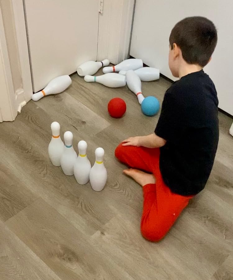 Chuckle & Roar 10-Pin Kids Bowling Set with Pin Pal – Indoor Active Game for Family Game Night, Easy Setup & Cleanup, Color & Number Learning Toy, Ages 3+ customer photo 2