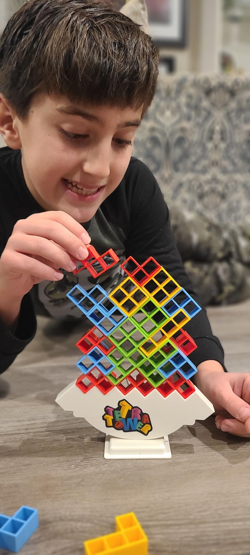 ALKISTA 48 Pcs Tetra Tower Balance Stacking Blocks Game, Board Games for 2 Players+ Family Games, Parties, Travel, Kids & Adults Team Building Blocks Toy customer photo 2