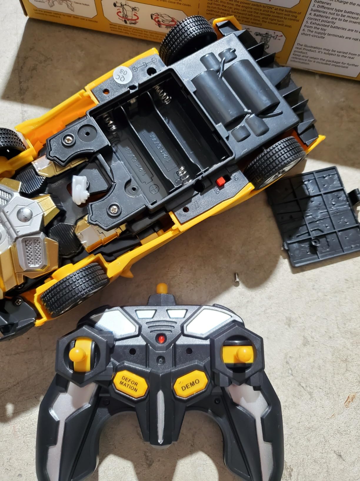 Transform Remote Control Car Toys for Boys 4-6, Drift RC Car Yellow customer photo 2