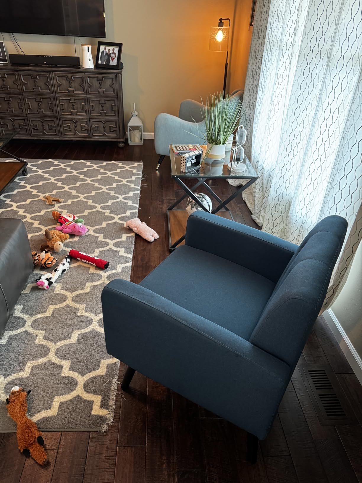 Yaheetech Mid Century Accent Chairs Set of 2 Living Room Chairs Retro Brown customer photo 1