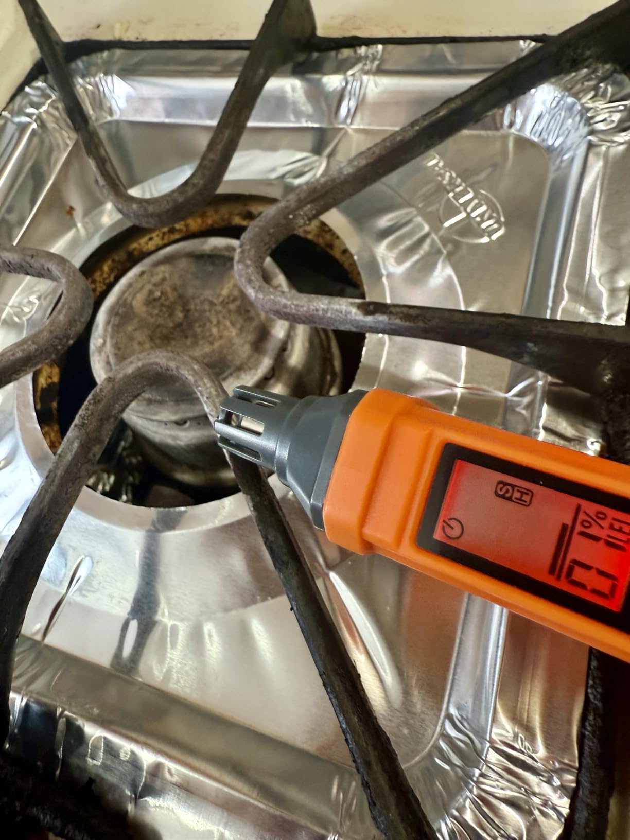 PT205 Natural Gas Detector with Audible & Visual Alarm, Gas Leak Detector with%LEL Value of Methane, Butane, Propane for Home, RV (Includes Batteryx2)-Orange customer photo 2