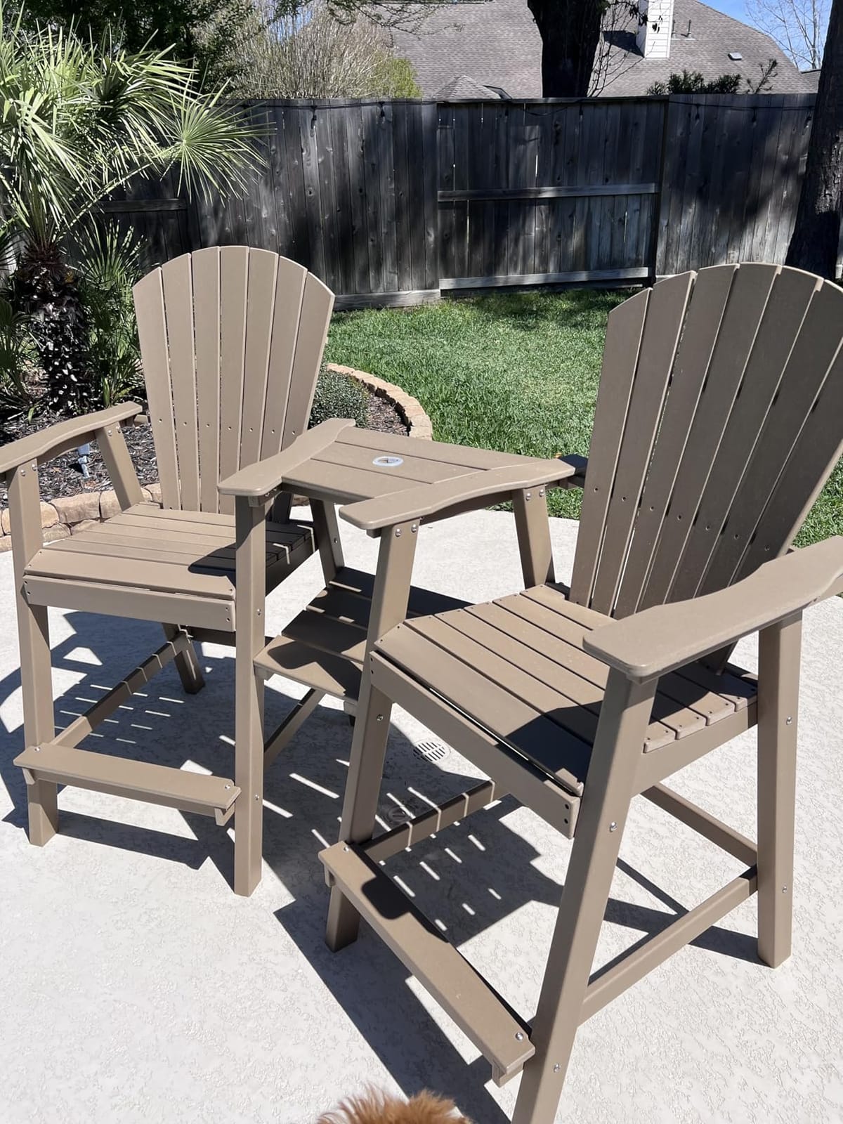 FOOWIN Tall Adirondack Chairs Set of 2 with Double Connecting Trays customer photo 1