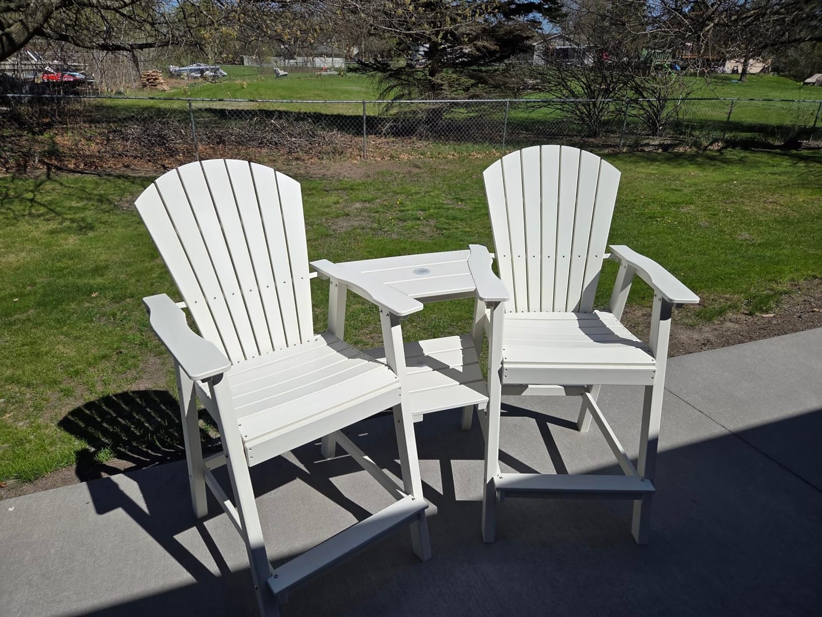 FOOWIN Tall Adirondack Chairs Set of 2 with Double Connecting Trays customer photo 2