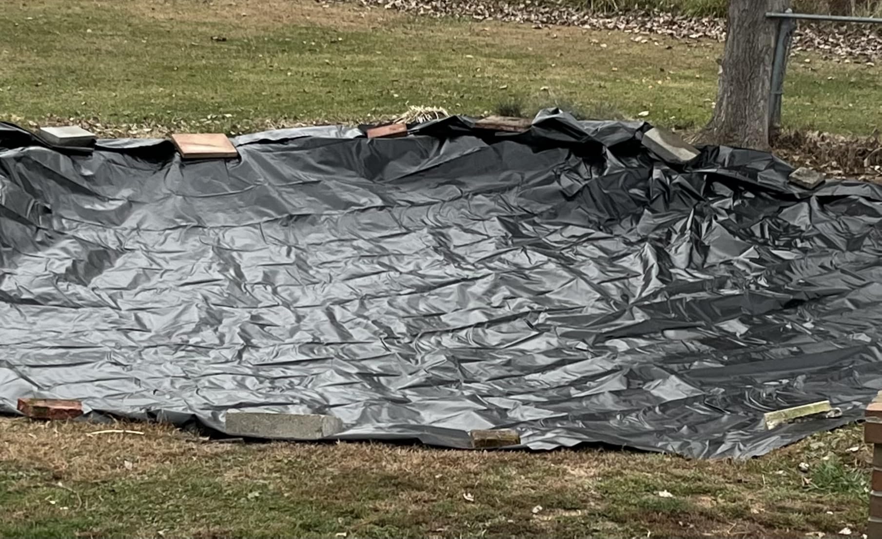 25X30FT Reinforced PE Pond Liner for Fish, Duck Outdoor Ponds(0.82oz/sq ft) customer photo 1