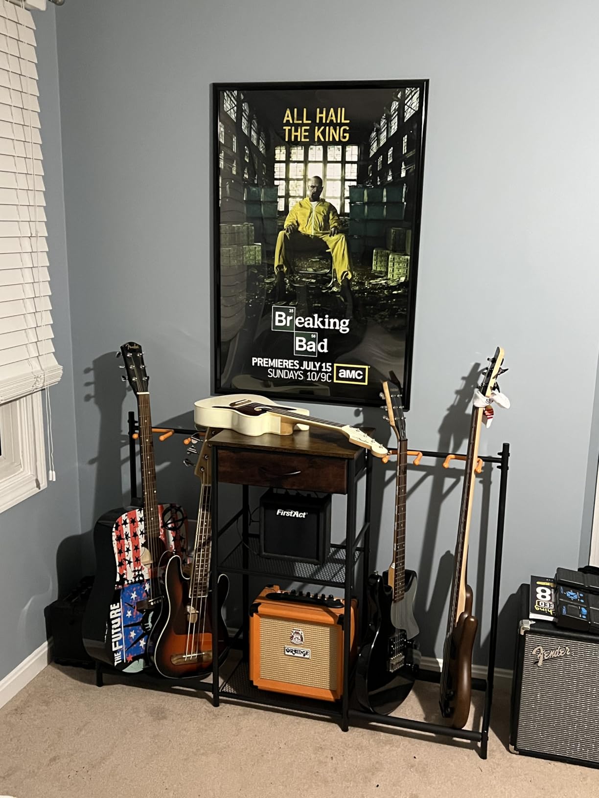 4 Tier Adjustable Multi Electric Guitar Stand for Home Music Studio customer photo 2