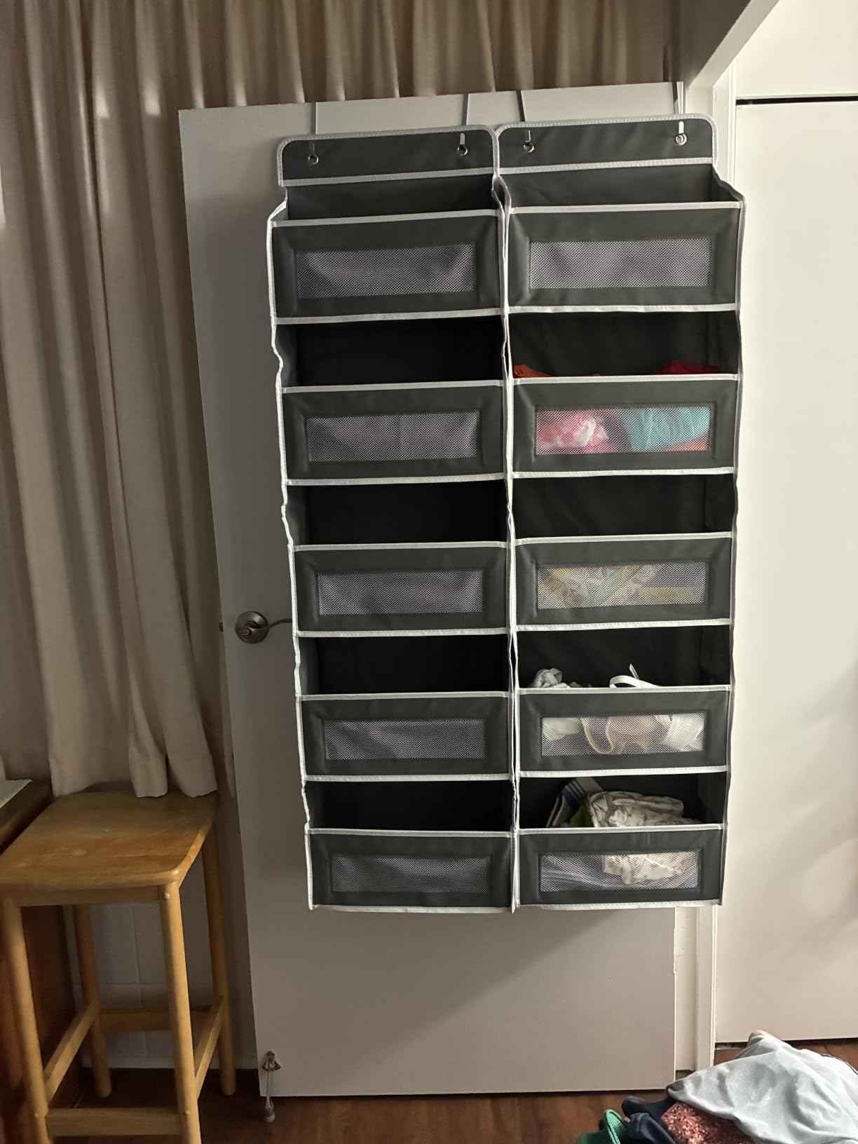 JARLINK Over the Door Organizer for Bedroom, Pantry, Bathroom, 5 Shelf Grey customer photo 1